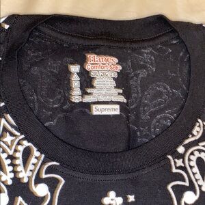 Supreme Black and White Graphic Tee